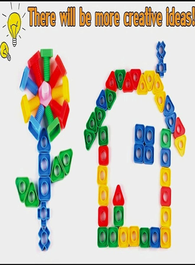 The Turtle Jumbo Nuts and Bolts Set of 32 Pcs for Kids // Blocks Construction Activity // Educational Toy, Multicolor (32 pieces) - Image 4
