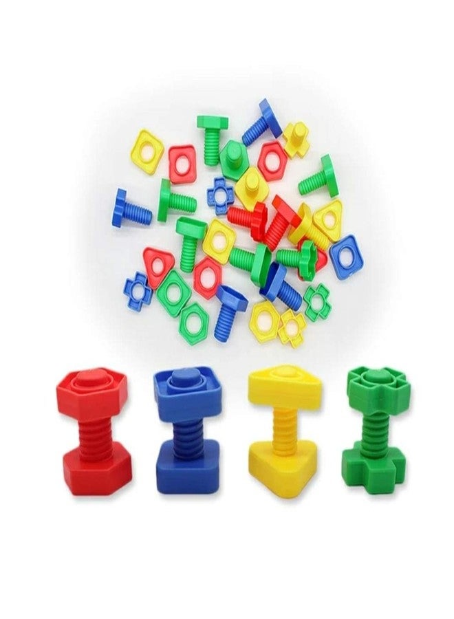 The Turtle Jumbo Nuts and Bolts Set of 32 Pcs for Kids // Blocks Construction Activity // Educational Toy, Multicolor (32 pieces) - Image 2