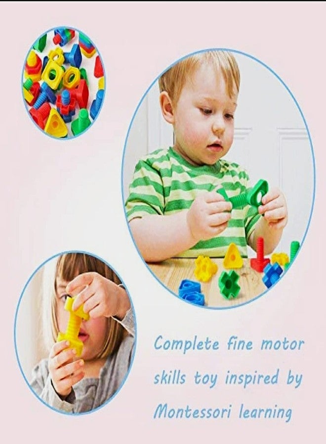 The Turtle Jumbo Nuts and Bolts Set of 32 Pcs for Kids // Blocks Construction Activity // Educational Toy, Multicolor (32 pieces) - Image 5