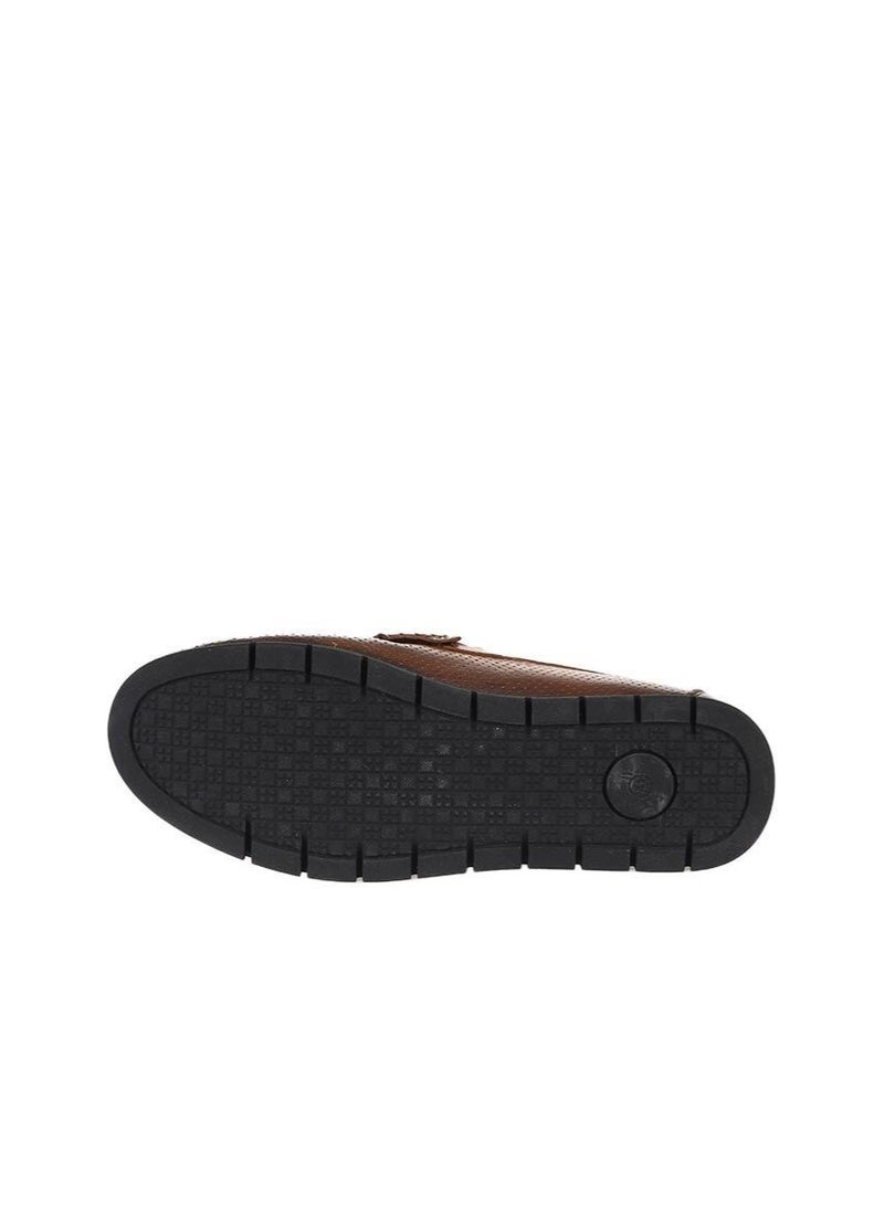 BUENO Men's Perforated Leather Loafers with Bit Detail – Lightweight Slip-On Moccasins for Casual and Office Wear - Image 5