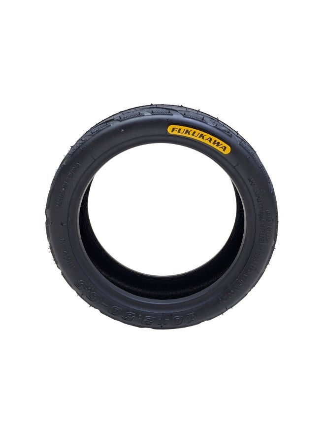 Fukukawa 10x2.50-6.5 Tubeless Electric Scooter Tire 10 Inch Heavy Duty Vacuum Rubber Tyre Anti Slip Wear Resistant Puncture Resistant Front and Rear Replacement - Image 1