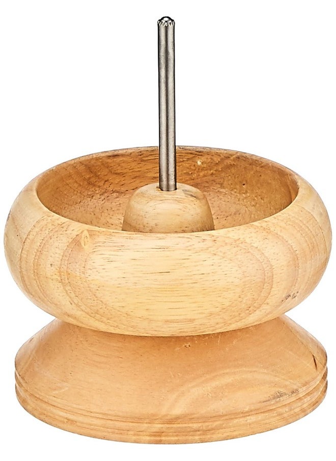 Beadalon - Spin N Bead Spinner For Fast Stringing Ideal For Beaders Jewelry Makers & Designers Wood Bowl With Big Eye Needle Saves Time & Loads Seed Beads Efficiently - Image 1