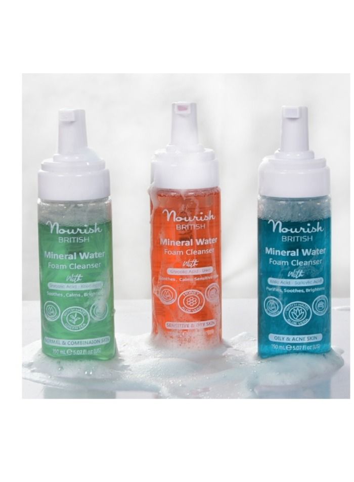 Mineral Water Foam Cleanser For Normal & Combination Skin - 150ml