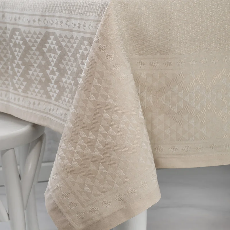 شافر Home Mayra Poly Cotton Tablecloth-160X240-BEIGE