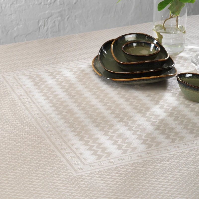 شافر Home Mayra Poly Cotton Tablecloth-160X240-BEIGE