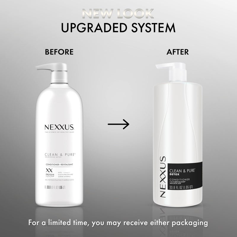 Nexxus Clean and Pure Conditioner, With ProteinFusion, Nourished Hair Care Silicone, Dye And Paraben Free 33.8 oz - Image 3