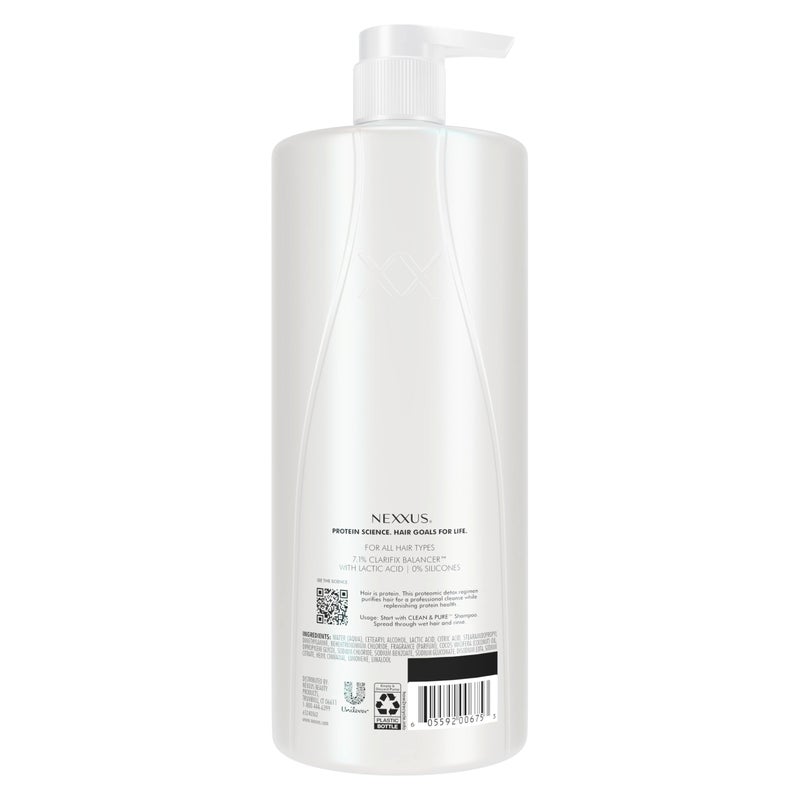 Nexxus Clean and Pure Conditioner, With ProteinFusion, Nourished Hair Care Silicone, Dye And Paraben Free 33.8 oz - Image 2