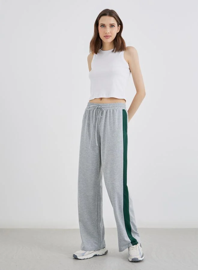 Take Two Take Two Grey Side Striped Wide Fit Joggers