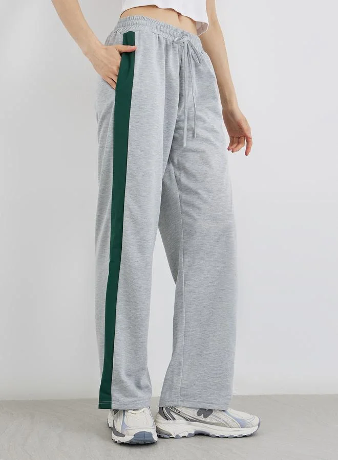 Take Two Take Two Grey Side Striped Wide Fit Joggers