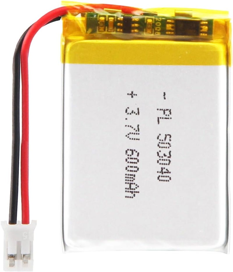 Uxney 3.7 V 600 mAh Battery 503040 Lithium-Polymer Ion Lithium-Ion Li-Po Battery with 2P-PH Connection with 2.0 mm Pitch - Image 1