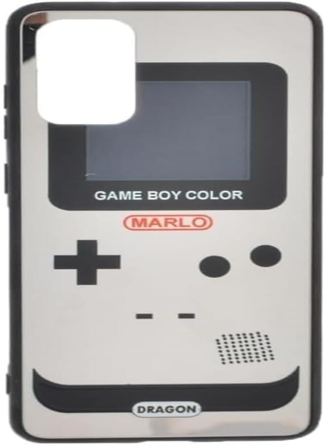 Dragon Plastic Creative Back Phone Protection Case Game Design With Silicone Safety Edges And Mirror Back For Samsung Galaxy S11/ S20+ - Black Silver