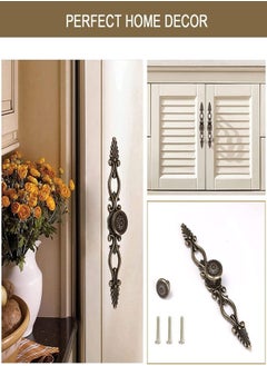 HASTHIP HASTHIP® Traditional Antique Brass Cupboard Cabinet Drawer Door Pull Handle Wardrobe Handle 191mm  - Image 4
