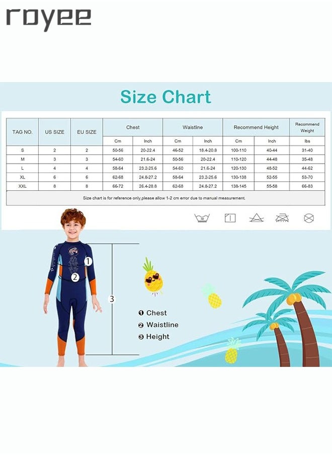 Royee - Wetsuit Kids Full Suits 2.5mm Neoprene Wet Suit UV Protection Keep Warm Long Sleeve Wetsuits for Swimming Diving Scuba - Image 1