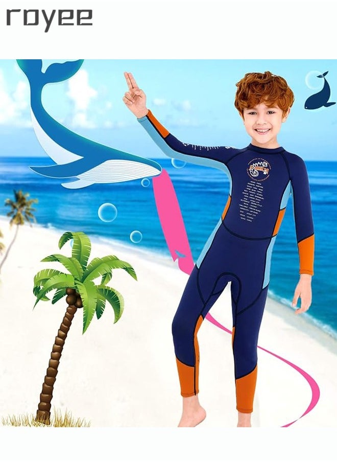 Royee - Wetsuit Kids Full Suits 2.5mm Neoprene Wet Suit UV Protection Keep Warm Long Sleeve Wetsuits for Swimming Diving Scuba - Image 1
