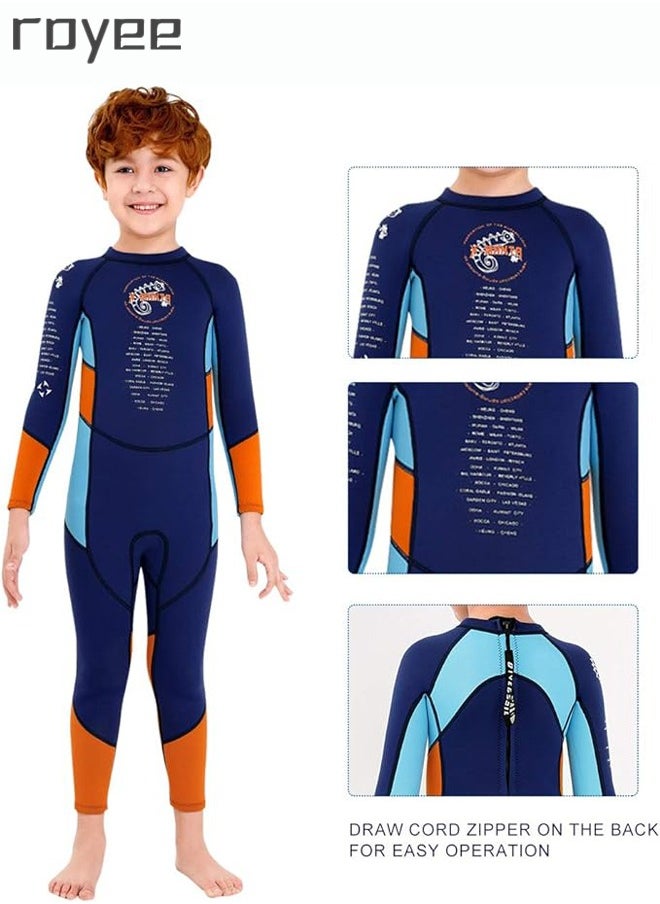 Royee - Wetsuit Kids Full Suits 2.5mm Neoprene Wet Suit UV Protection Keep Warm Long Sleeve Wetsuits for Swimming Diving Scuba - Image 1