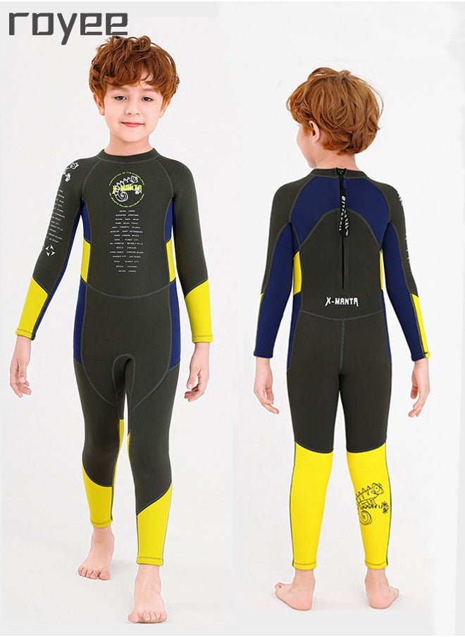Royee - Wetsuit Kids Full Suits 2.5mm Neoprene Wet Suit UV Protection Keep Warm Long Sleeve Wetsuits for Swimming Diving Scuba - Image 1