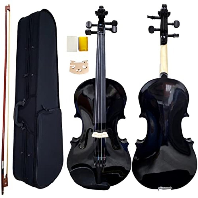Coloured Violin 4/4 Full Size High Grade Solid Wood with Hardcase, Rosin, Bow, Extra Set String - Image 1