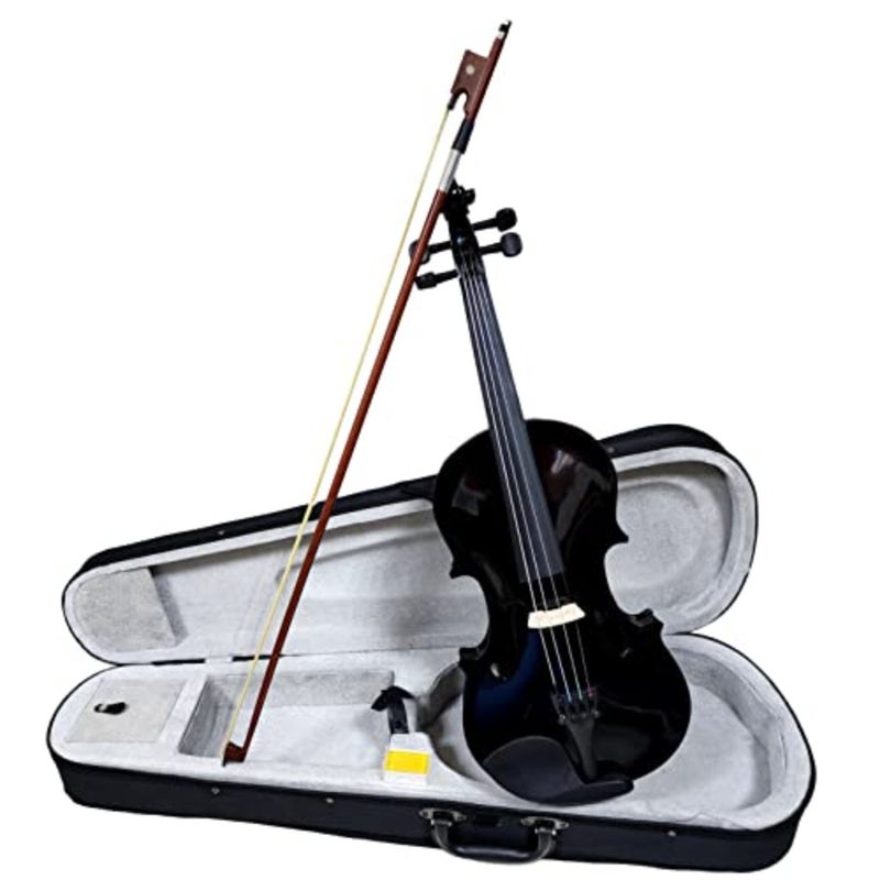 Coloured Violin 4/4 Full Size High Grade Solid Wood with Hardcase, Rosin, Bow, Extra Set String - Image 3