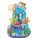 DRWATE 15 PCS Sea Ocean Theme Birthday Cake Decoration Toppers Fishing Cake Ocean Animals Sea Cake Decorations for Under the Sea Theme Baby Shower Birthday Party Supplies - Image 3