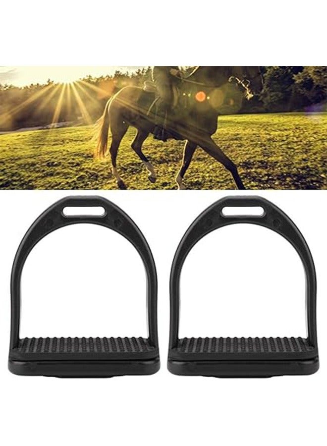 Generic Stirrups 1 pair black stirrups durable high quality plastic riding non-slip equestrian stirrups - Image 2