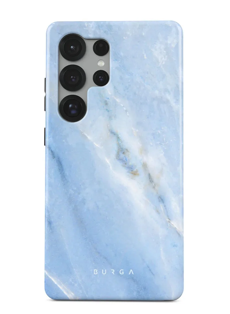 BURGA Samsung Galaxy S25 Ultra Mobile Phone Case Hybrid 2 Layer Hard Shell Silicone Protective Case, Scratch Resistant Shockproof Cover,Fluffy Clouds