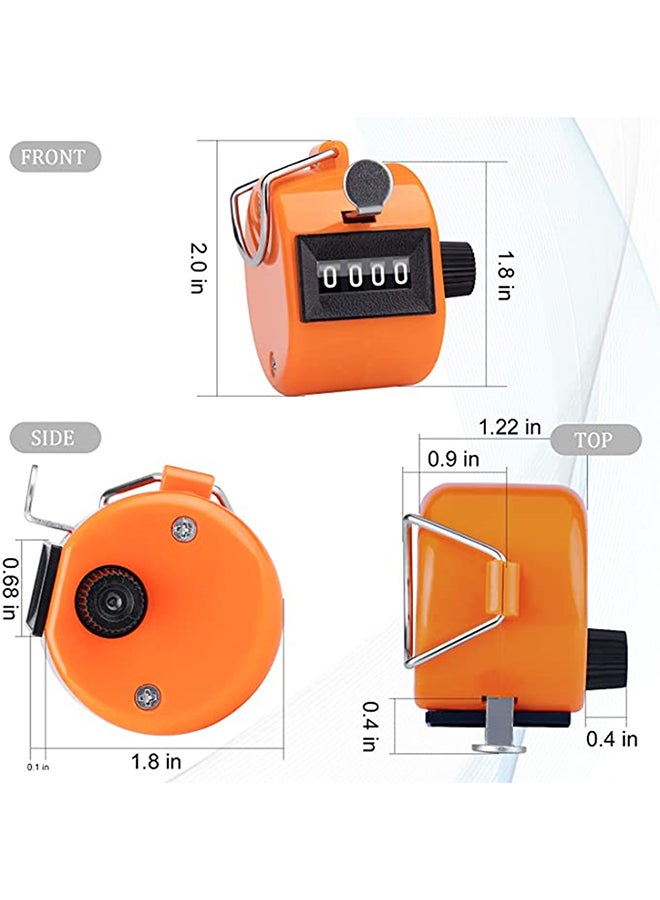 Tebery Pack of 8 Color Hand Tally Counter 4 Digit Mechanical Palm Click Counter Count Clicker Assorted Color Hand Held Counter Clicker for Sport/Stadium/Coach and Other Event - Image 5