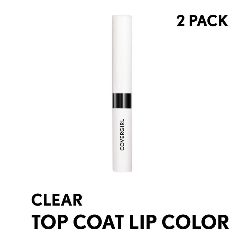 COVERGIRL Outlast All-day Moisturizing Lip Color, Clear Top Coat, Pack of 2 - Image 2