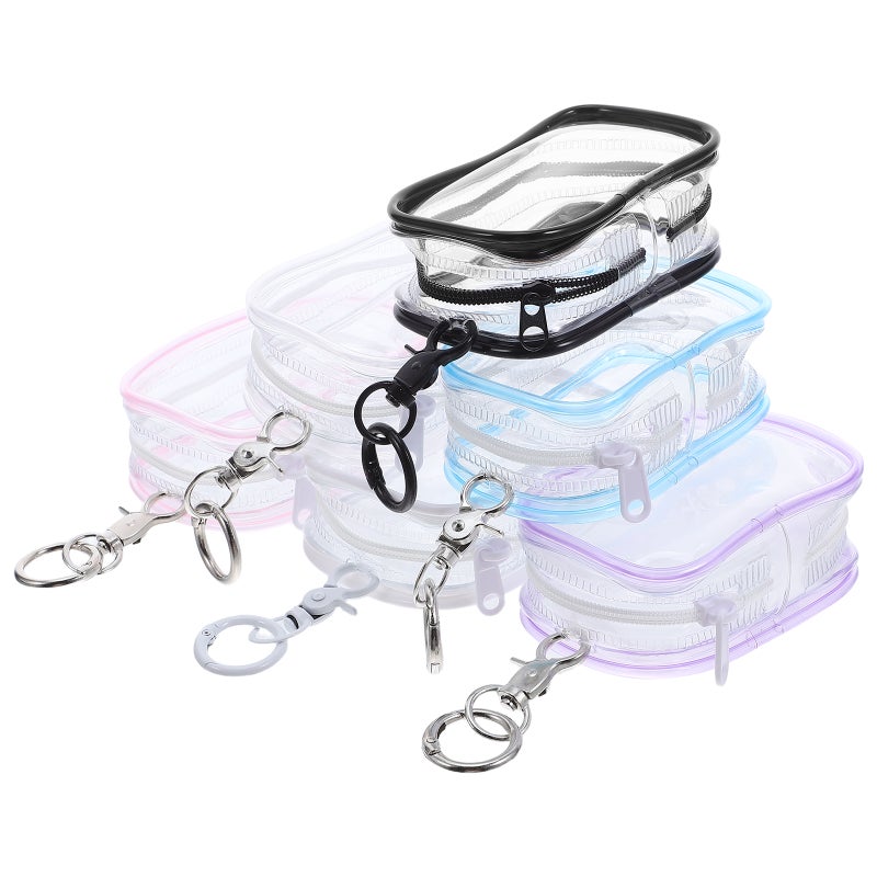 6pcs Display Bag For Dolls Collectibles: Protective Case Clear Figure Keychain Zipper Pouch Rectangular Toy Storage Box For Kids - Image 4