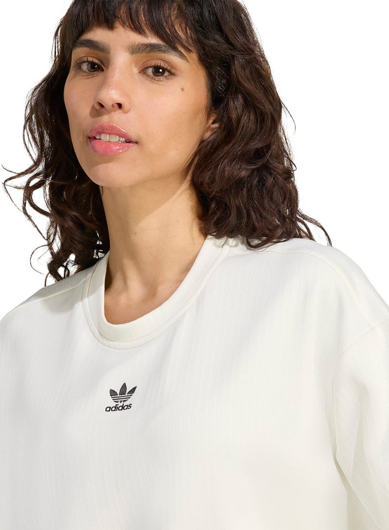 Adidas Ess Wr Ls Owhite Women's Grey T-Shirt - Image 3