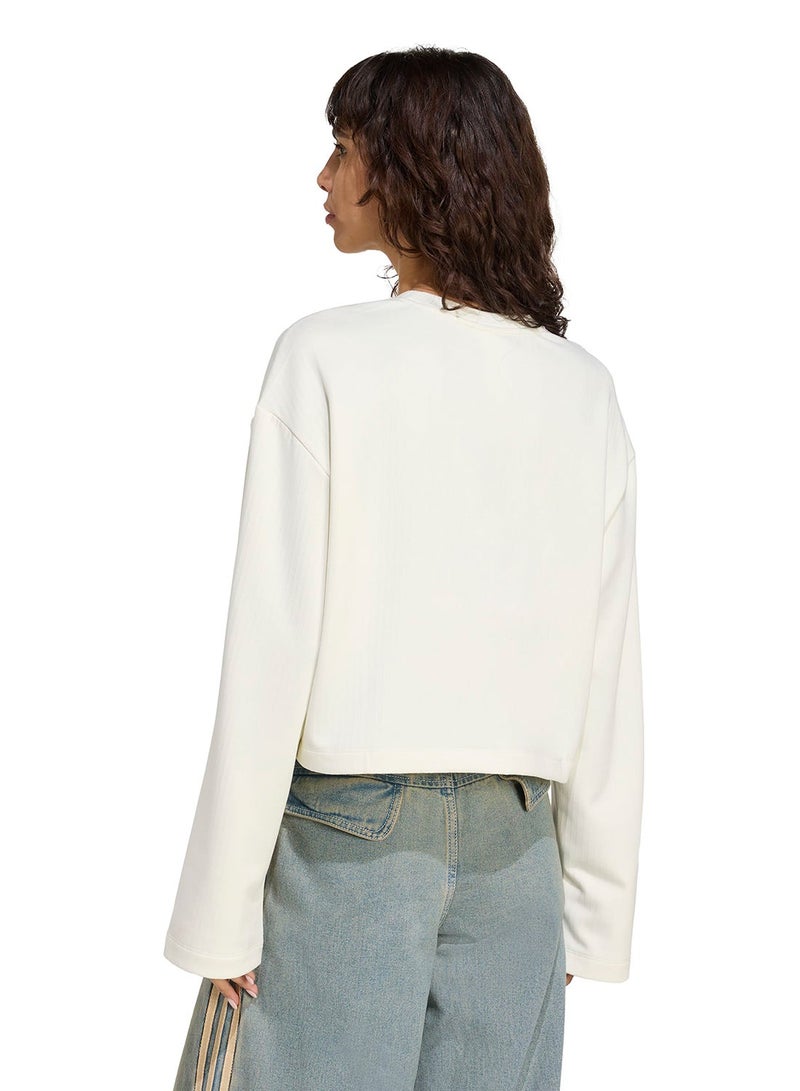 Adidas Ess Wr Ls Owhite Women's Grey T-Shirt - Image 2