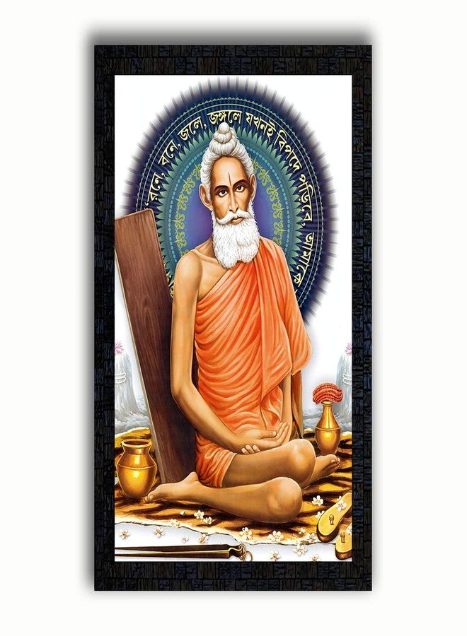 pnf Poster n Frames Loknath Baba Wooden Photo Frame|Acrylic Sheet For Pooja|Spiritual Decor|Daily Worship|Home Decoration|Best Gifting Option(13.5x19inch,Multicolour) - Image 1