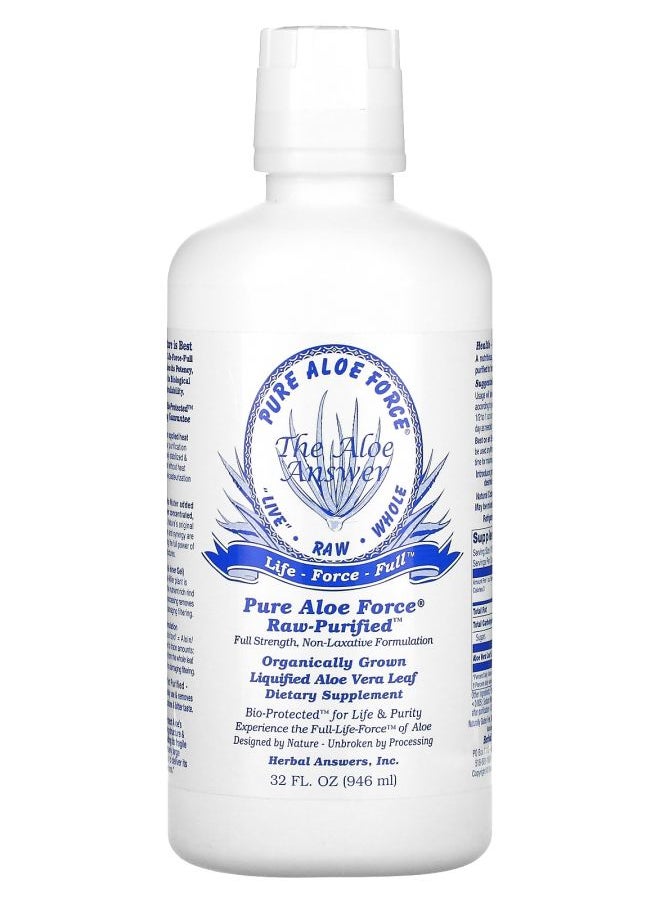 Herbal Answers - Pure Aloe Force Liquified Aloe Vera Leaf 32 fl oz (946 ml) - Image 1
