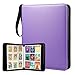 WOT I Trading Card Binder 900 Pockets Baseball Card Binder Sleeves with Zipper Double Sided Pockets Card Holder Carry Card Case for Baseball Card Football CardPurple - Image 3