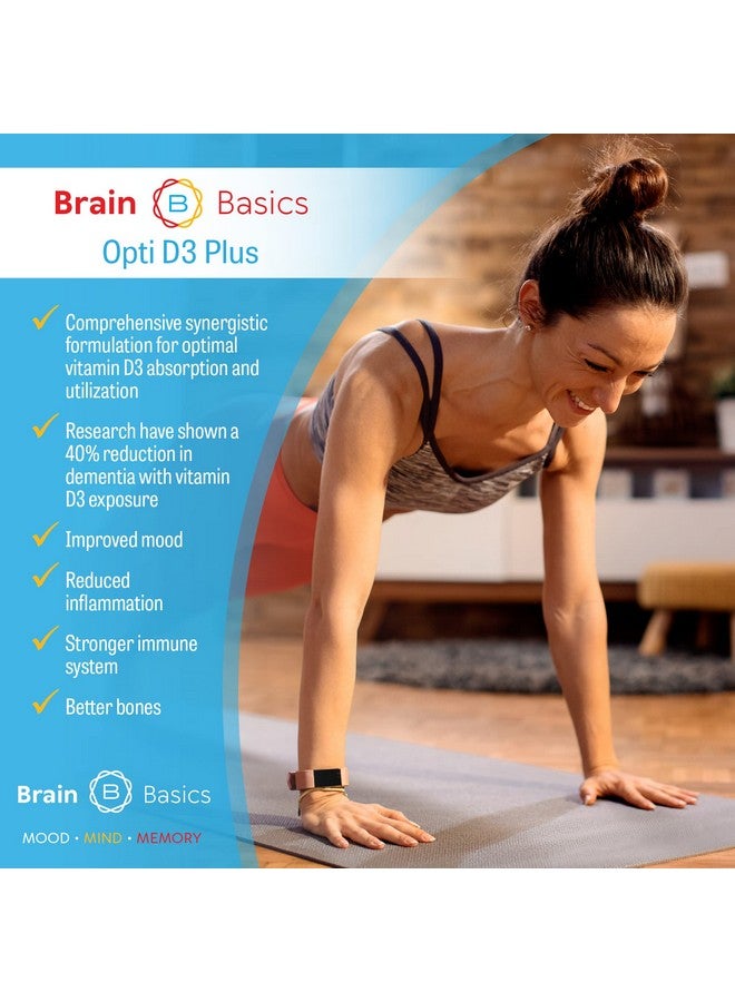 Brain-Bean Brain Basics Opti D3 Plus | Vitamin D3 K2 5,000IU, Vitamin K1, and Magnesium | 90 Servings - Image 3