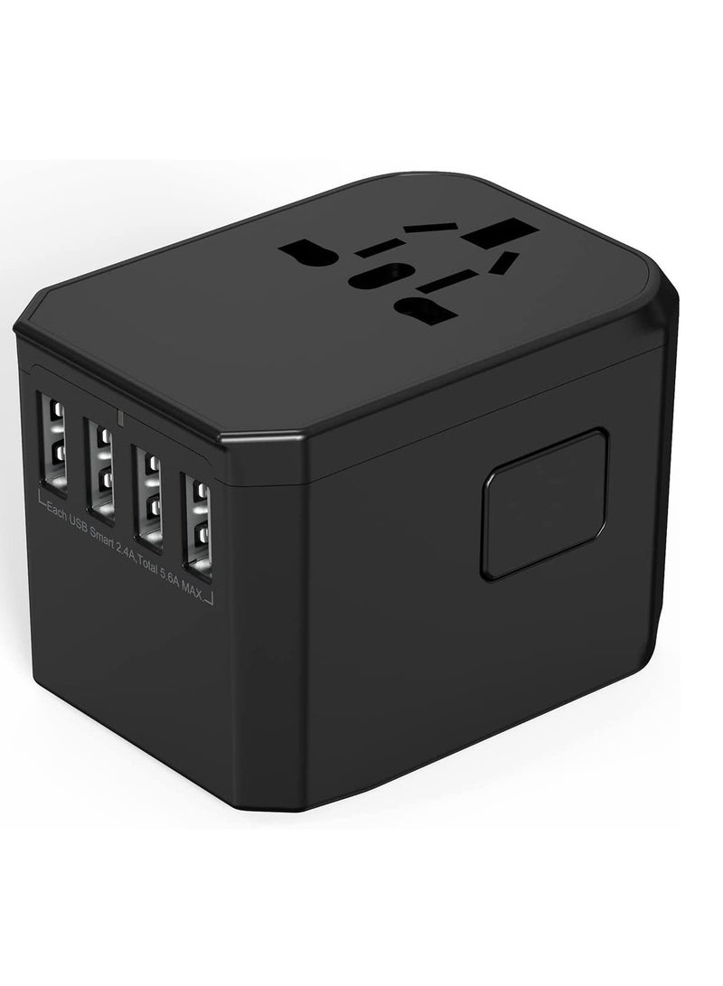 Universal Travel Adapter with 4 Ultra-Fast USB Port and 1 Ultra-Fast USB Type C Port and Power Socket Worldwide Plugs UK EU US AU Auto Switch - Image 3