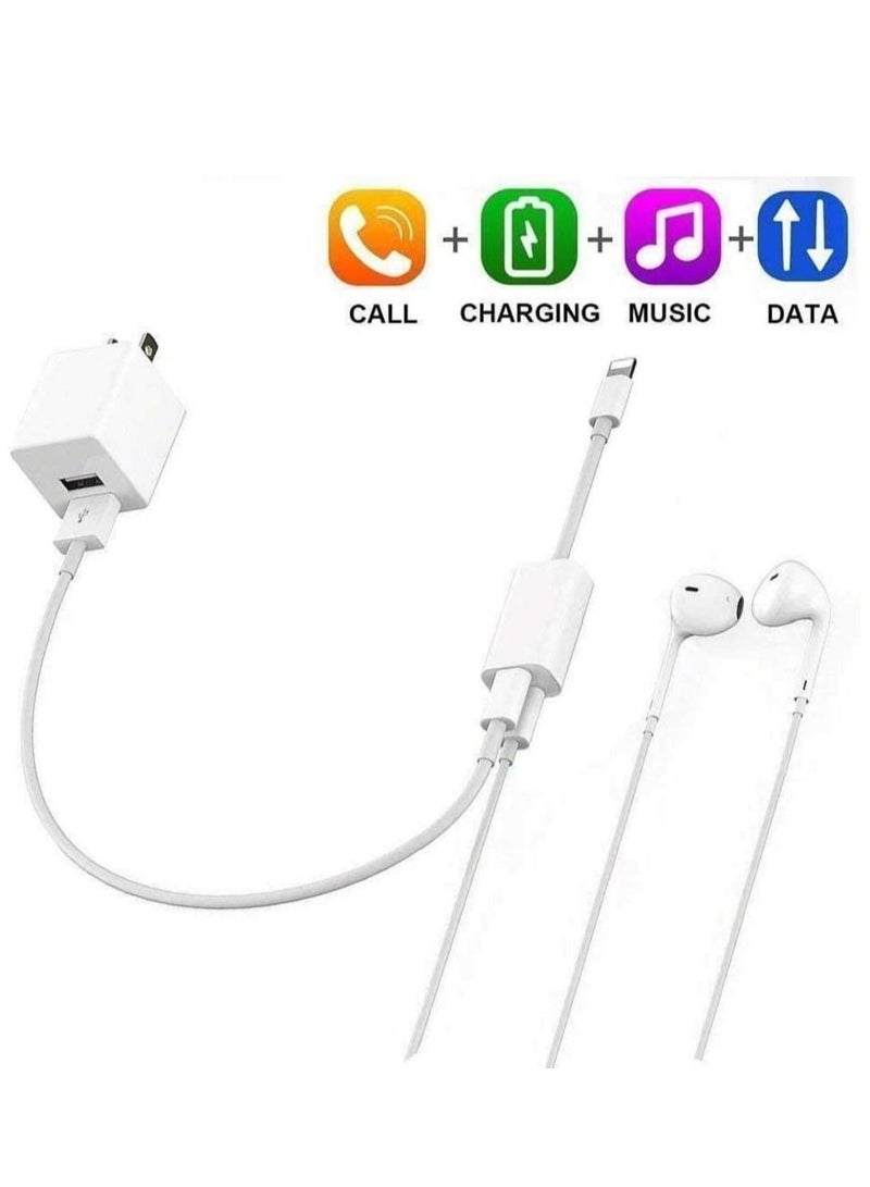 [Apple MFi Certified] Double Lightning Headphone Splitter, 2 in 1 Dual Lightning Headphone Audio & Charge Cable Compatible for iPhone 12/11/XS/XR/X 8 7/iPad, Support Sync Data + Music Control + Call - Image 3