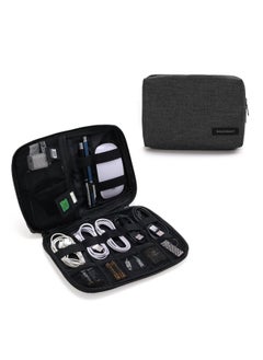 Electronics Organizer Travel Case Small Cord Bag Tech Organizer As Travel Accessories For Men Women Cable Essentials For Phone Sd Card Black