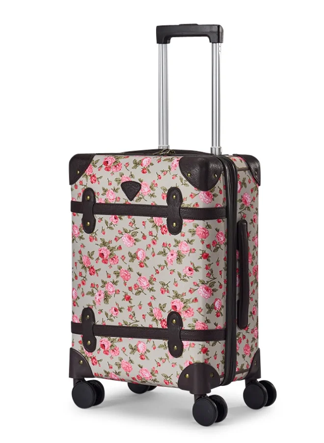 Limra 20-Inch Premium Soft Leather Cabin Carry-On Trolley Suitcase