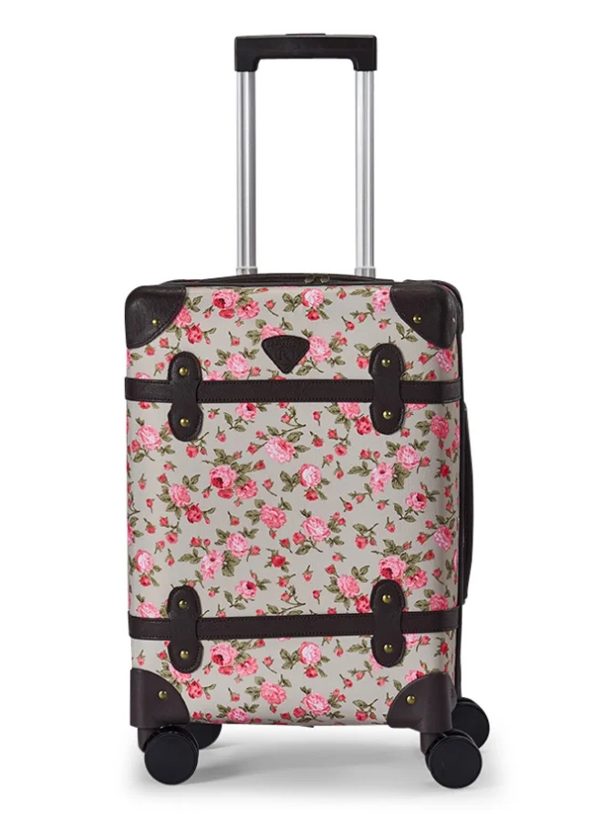Limra 20-Inch Premium Soft Leather Cabin Carry-On Trolley Suitcase