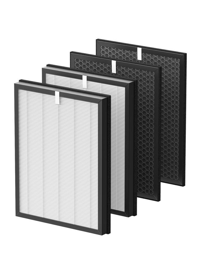 LINNIW 2 HEPA + 2 Carbon Filters, AP-B102 Replacement Filter Set Compatible with Alexapure Breeze AP-B102 and 3049 Air Purifier, Replaces Part # AP-B103(HEPA Filter) and #AP-B104(Carbon Filter) - Image 1