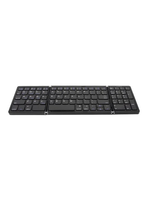 Foldable Bluetooth Keyboard for Travel, Folding Keyboard with Number Pad, Full-Size Portable Keyboard Mini Rechargeable Wireless Keyboard - Sync Up to 3 Devices