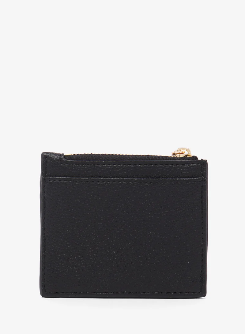 لوف موسكينو Zip through logo wallet