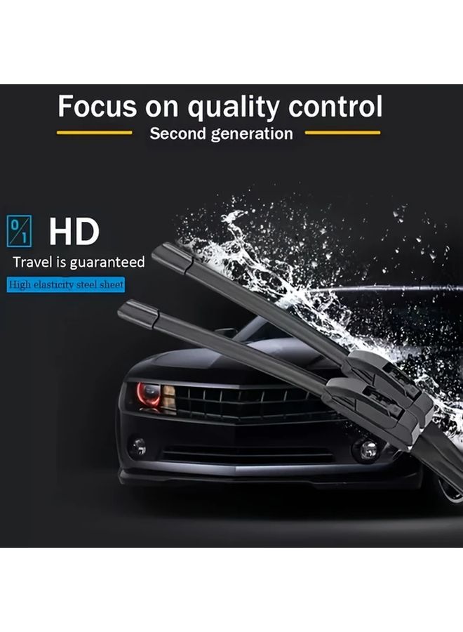Universal U Shaped Frameless Wiper Blade 45cm 18 Inch Quiet Durable Enhanced Visibility - Image 5