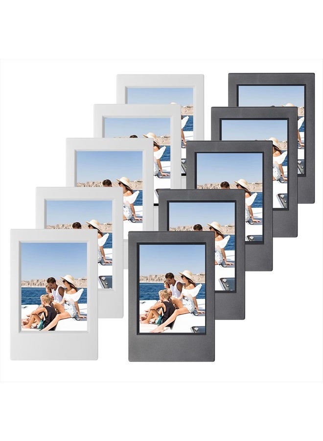 CAIYOULE إطار صور صغير لصور Instax Mini 12/11/9/8/7+/EVO 3'' - إطار صور بولارويد كلاسيكي 2x3 (10 عبوة) - Image 1