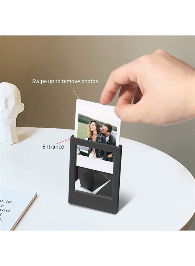 CAIYOULE إطار صور صغير لصور Instax Mini 12/11/9/8/7+/EVO 3'' - إطار صور بولارويد كلاسيكي 2x3 (10 عبوة) - Image 3