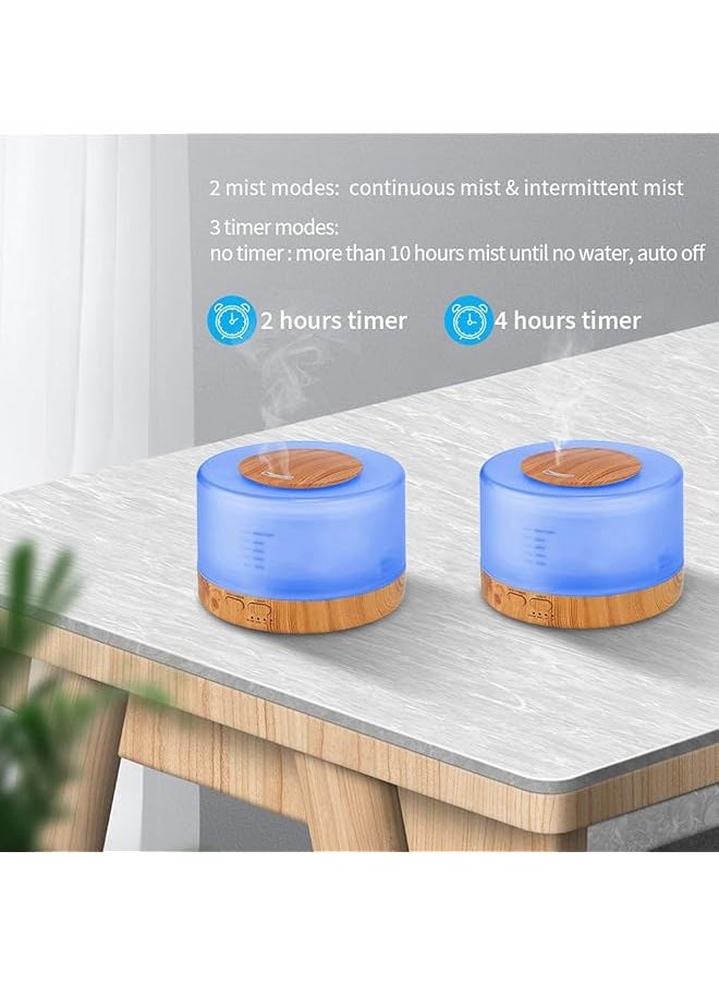 erorex - Aromatherapy Diffuser 500Ml Essential Oil Diffuser With Remote Cool Mist Ultrasonic Humidifier Quiet 4 Timer 7 Color Lights Vaporizer Humidifier For Bedroom Office Birthday Gift - Image 1