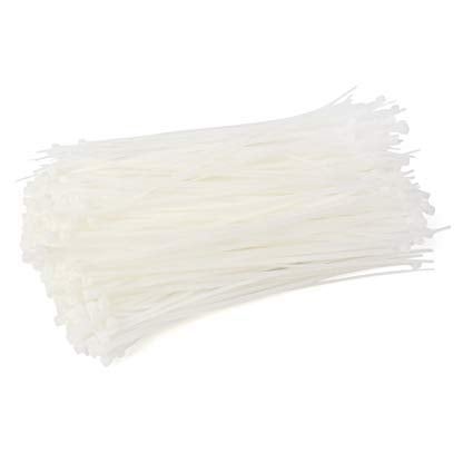 SCHOFIC Cable Zip Ties Heavy Duty 150 MM SIZE 6", Ultra Strong Plastic [POLYAMIDE] Wire Ties with 49 Pounds Tensile Strength, Nylon Tie Wraps with 2.4 MM Width in Halogen free Material -White (150) - Image 3