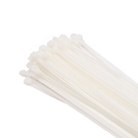SCHOFIC Cable Zip Ties Heavy Duty 150 MM SIZE 6", Ultra Strong Plastic [POLYAMIDE] Wire Ties with 49 Pounds Tensile Strength, Nylon Tie Wraps with 2.4 MM Width in Halogen free Material -White (150) - Image 2