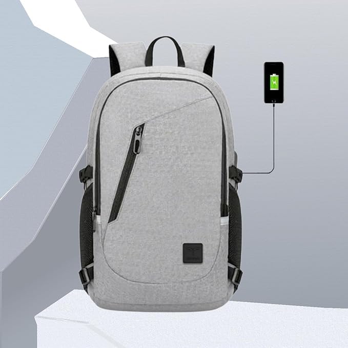Impulse AspireAtlas 30L Water-Resistant Laptop Backpack with USB Port – Fits up to 16" (Grey, 1-Year Warranty) - Image 2