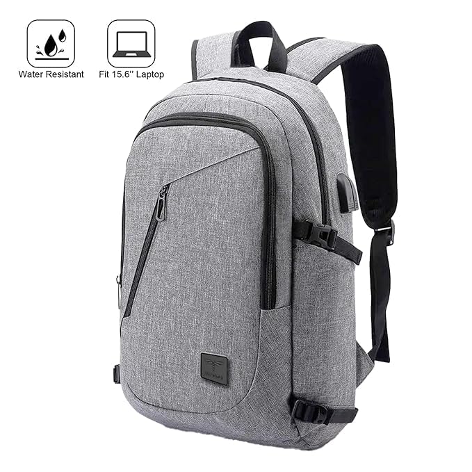 Impulse AspireAtlas 30L Water-Resistant Laptop Backpack with USB Port – Fits up to 16" (Grey, 1-Year Warranty) - Image 4